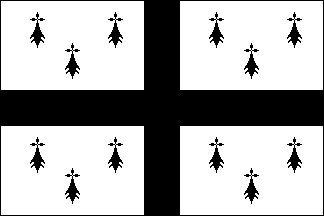 Drapeau de la marine bretonne, croix noire avec hermines 1532, Culture Bretagne